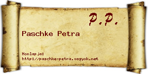 Paschke Petra névjegykártya